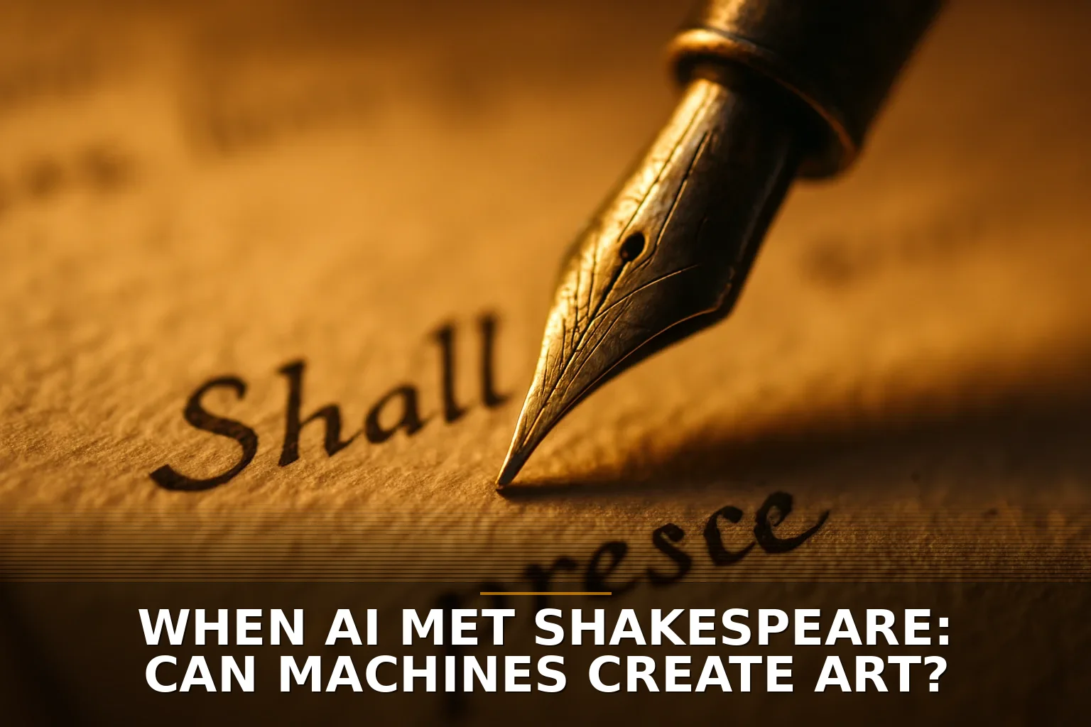 When AI Met Shakespeare: Can Machines Create Art?