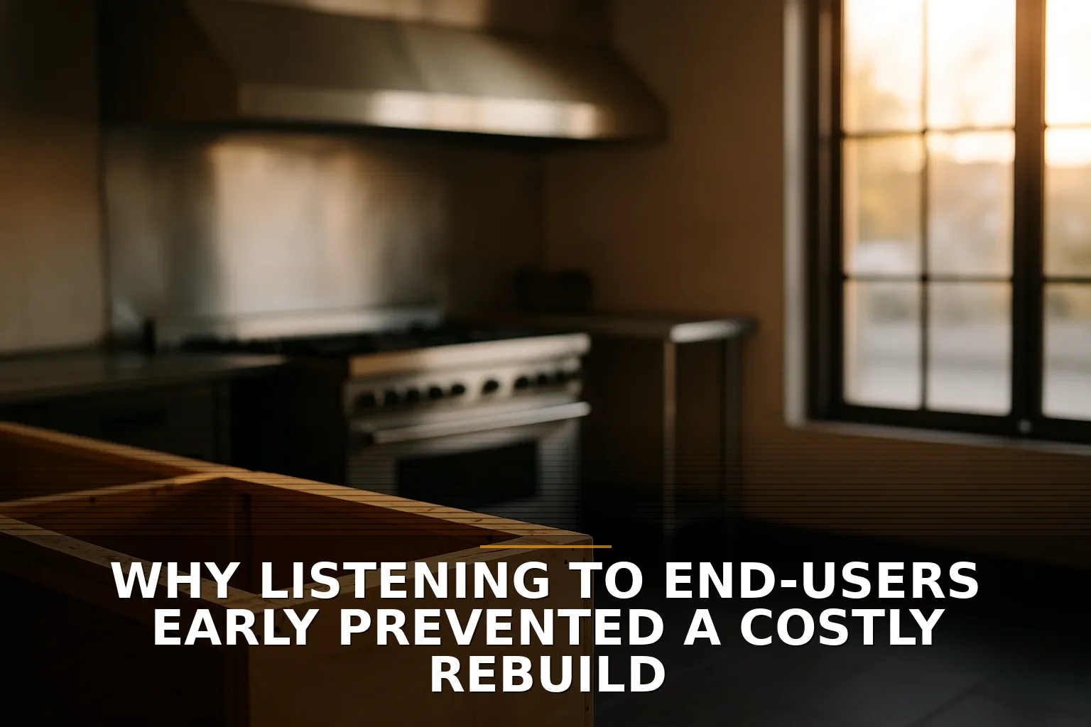 Why Listening to End-Users Early Prevented a Costly Rebuild