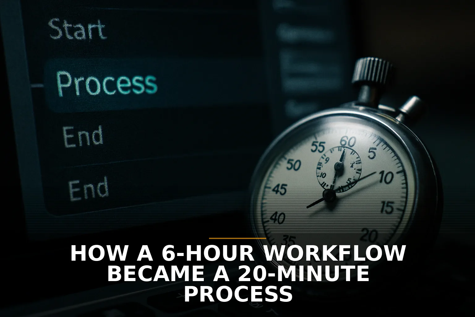 How a 6-hour workflow became a 20-minute process