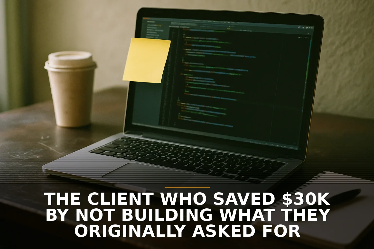 The client who saved $30k by not building what they originally asked for