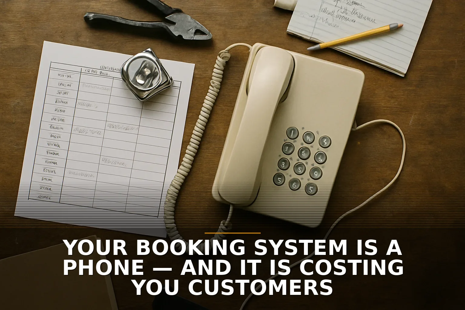 Your booking system is a phone — and it is costing you customers