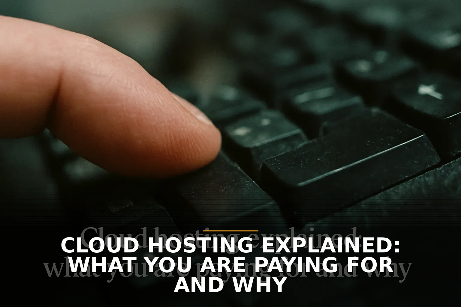 Cloud hosting explained: what you are paying for and why