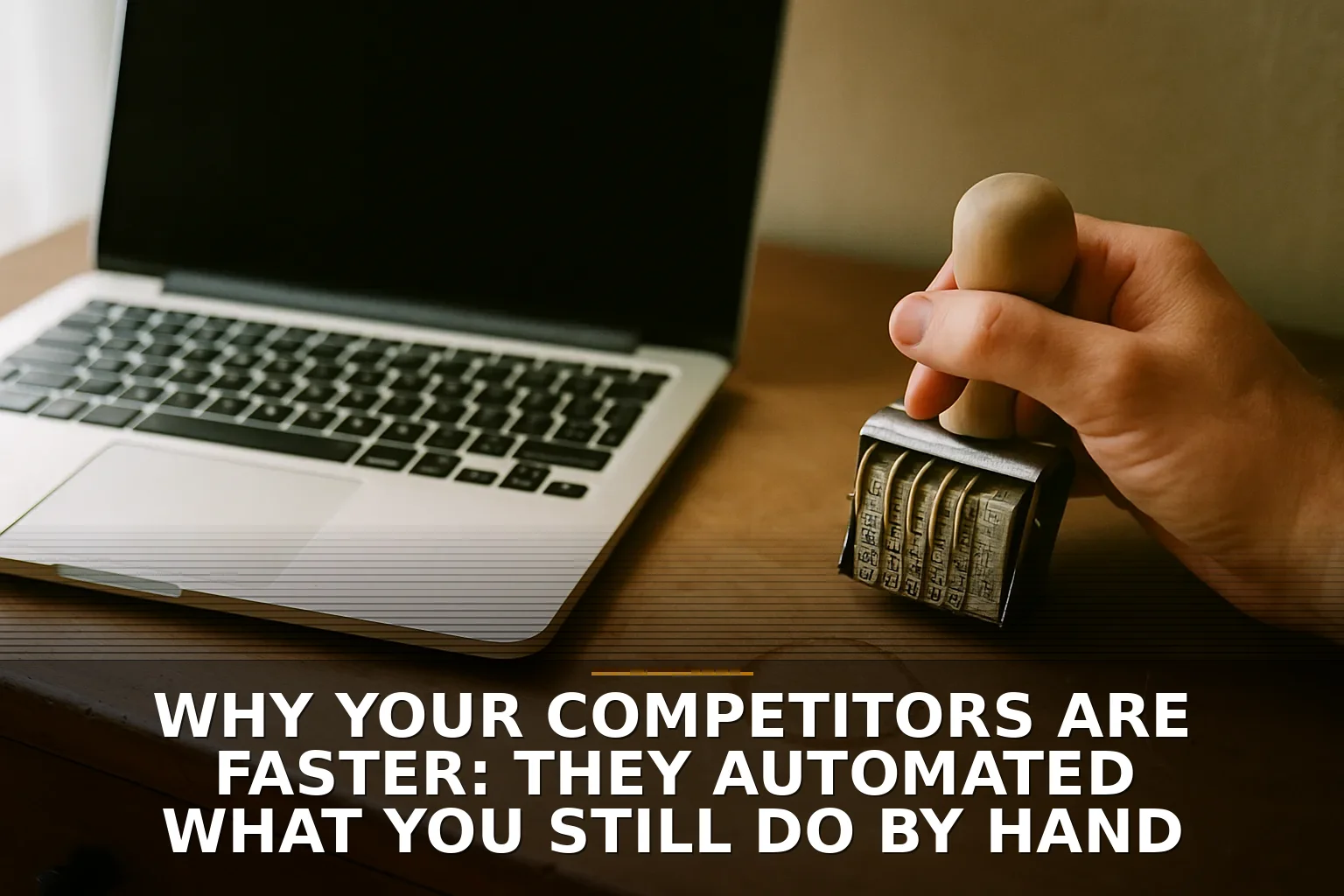 Why your competitors are faster: they automated what you still do by hand
