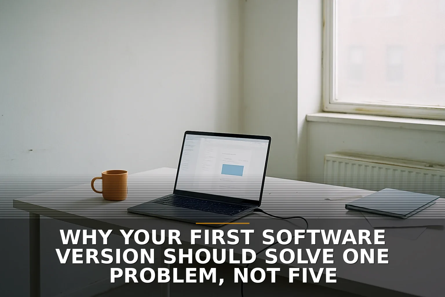 Why your first software version should solve one problem, not five