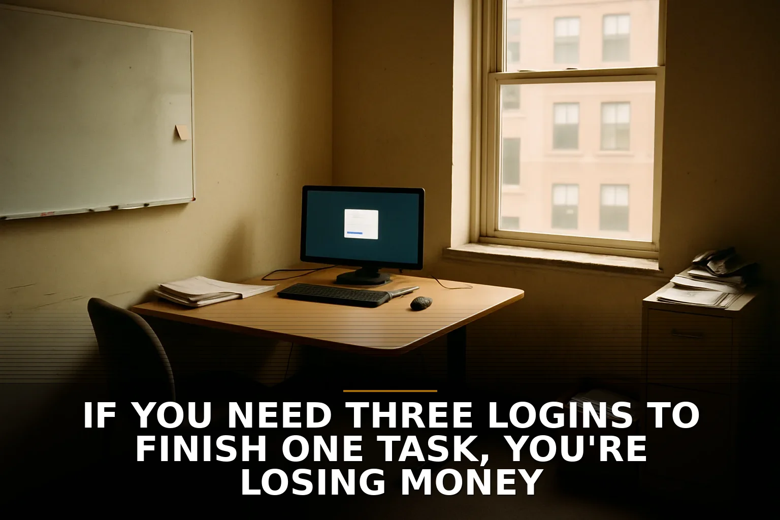 If You Need Three Logins to Finish One Task, You're Losing Money