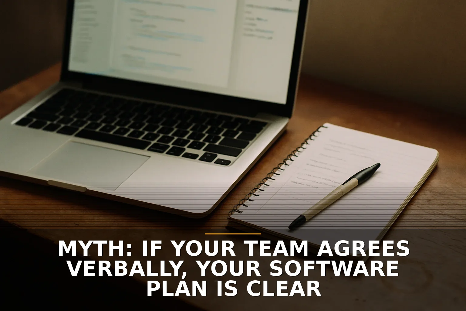 Myth: If your team agrees verbally, your software plan is clear