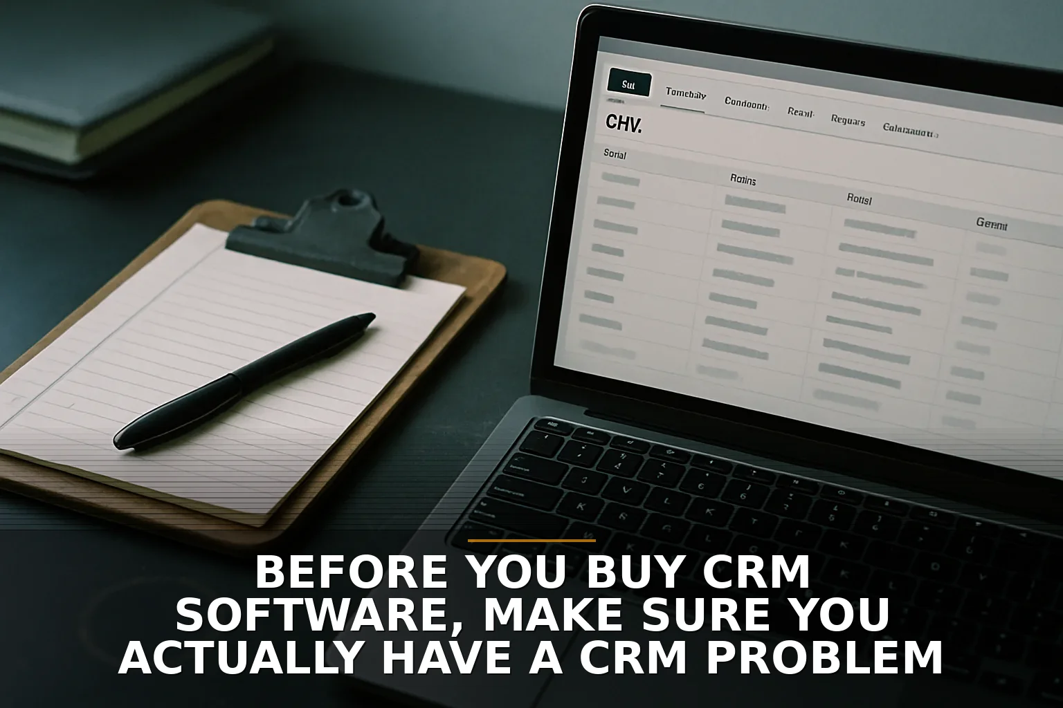 Before You Buy CRM Software, Make Sure You Actually Have a CRM Problem