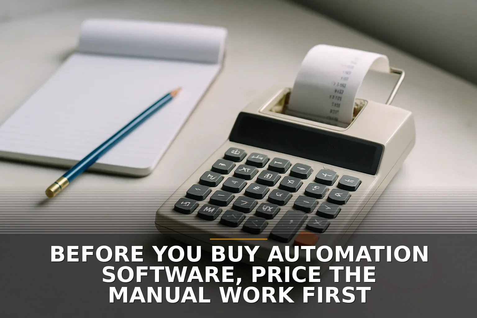 Before You Buy Automation Software, Price the Manual Work First