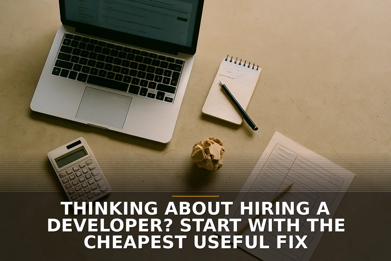 Thinking About Hiring a Developer? Start With the Cheapest Useful Fix