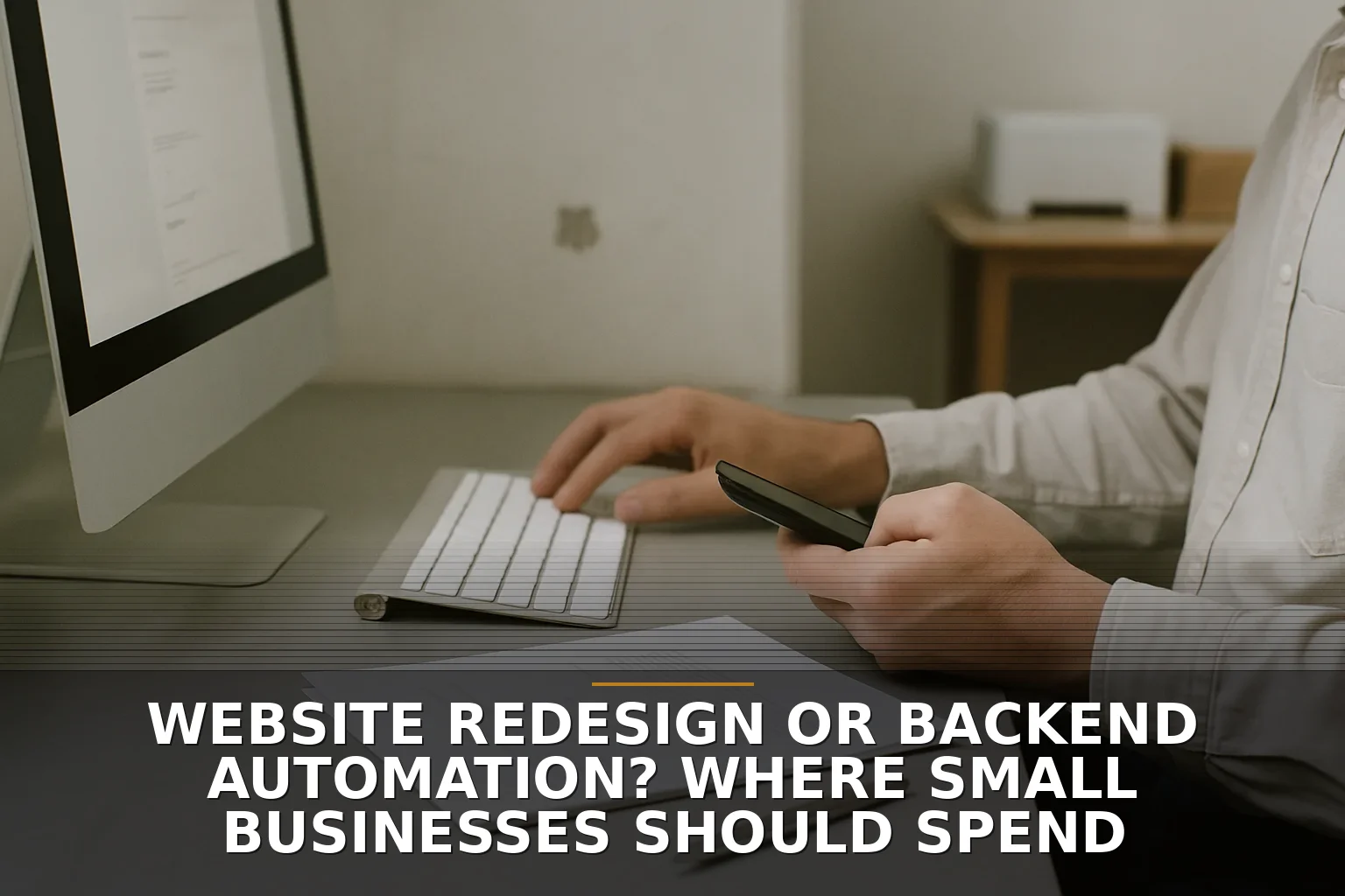 Website Redesign or Backend Automation? Where Small Businesses Should Spend