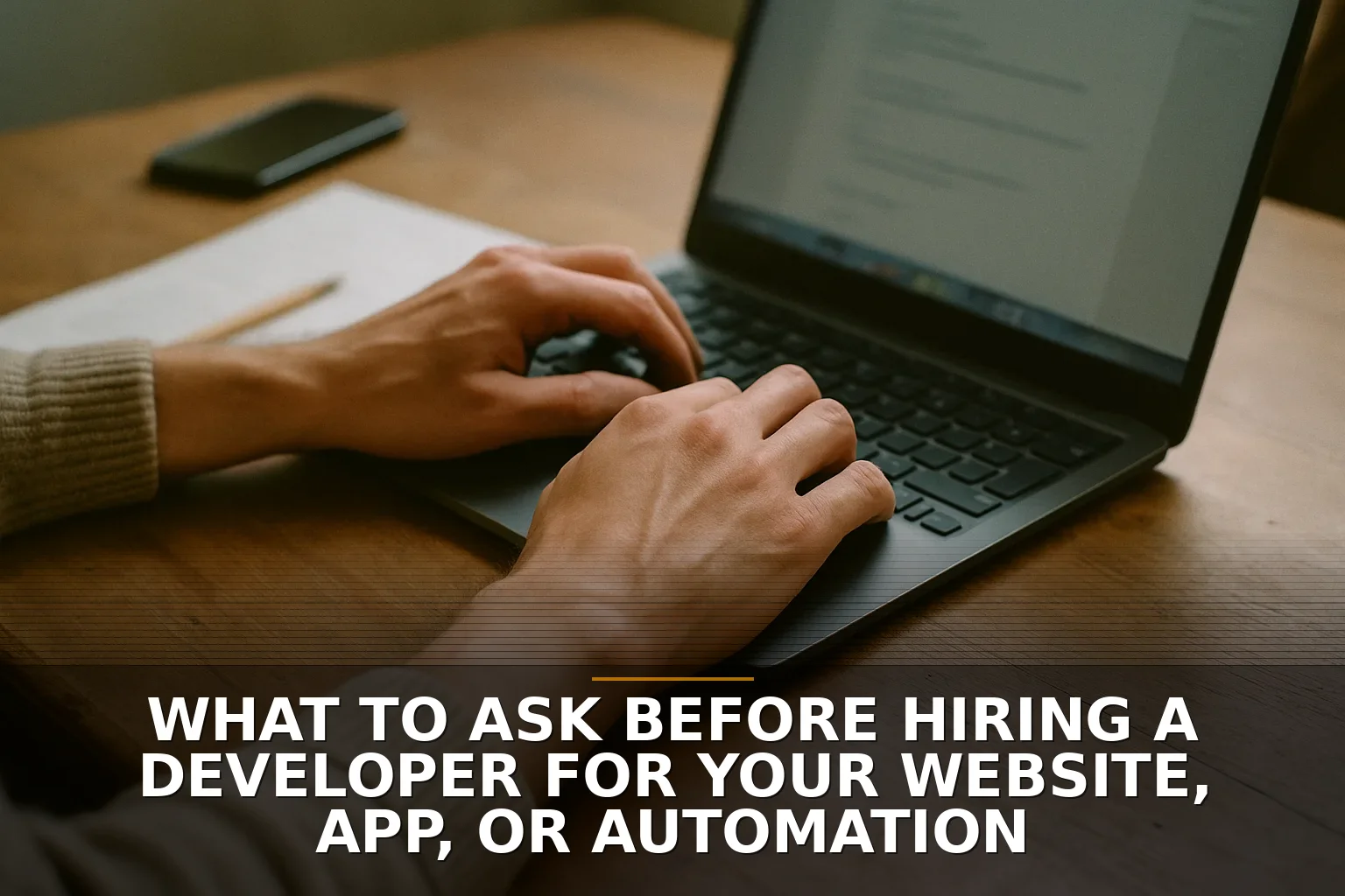 What to ask before hiring a developer for your website, app, or automation