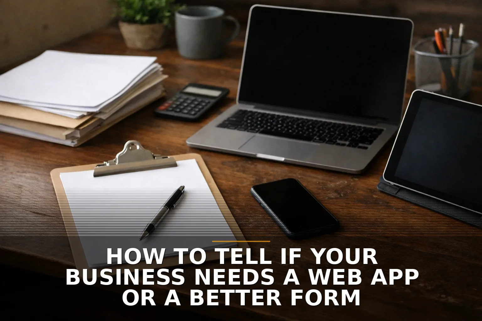 How to tell if your business needs a web app or a better form