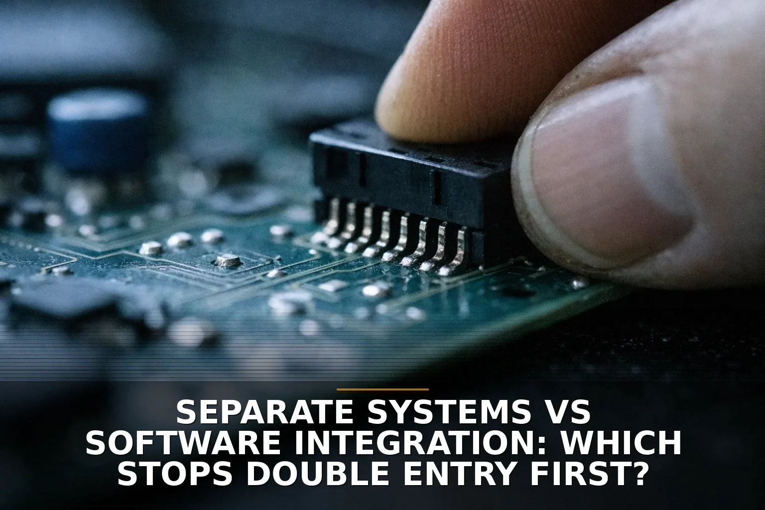 Separate systems vs software integration: which stops double entry first?