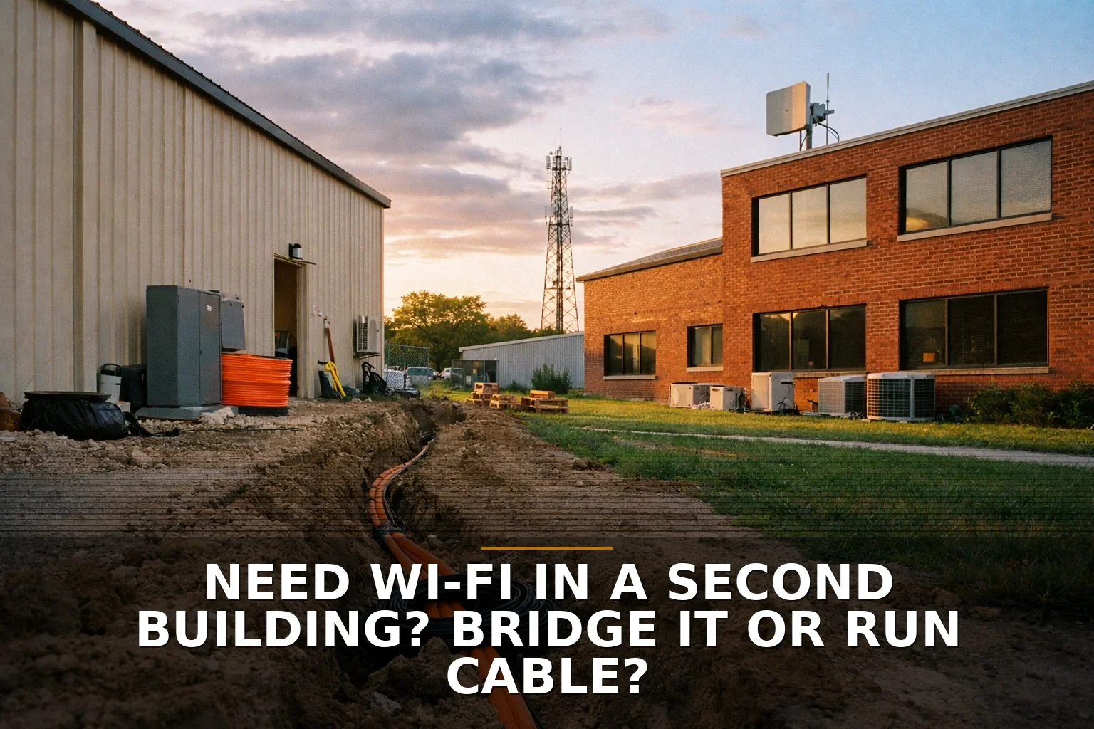Need Wi-Fi in a Second Building? Bridge It or Run Cable?